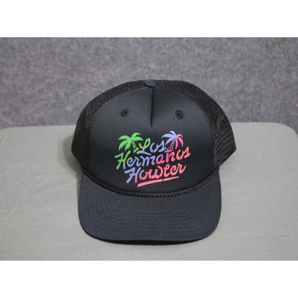 Howler Bros Hat Adult One Size Black Los Hermanos Rope Cap Snap Back Trucker EUC